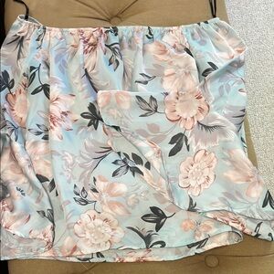 Chic Pink and Blue Blouse Top